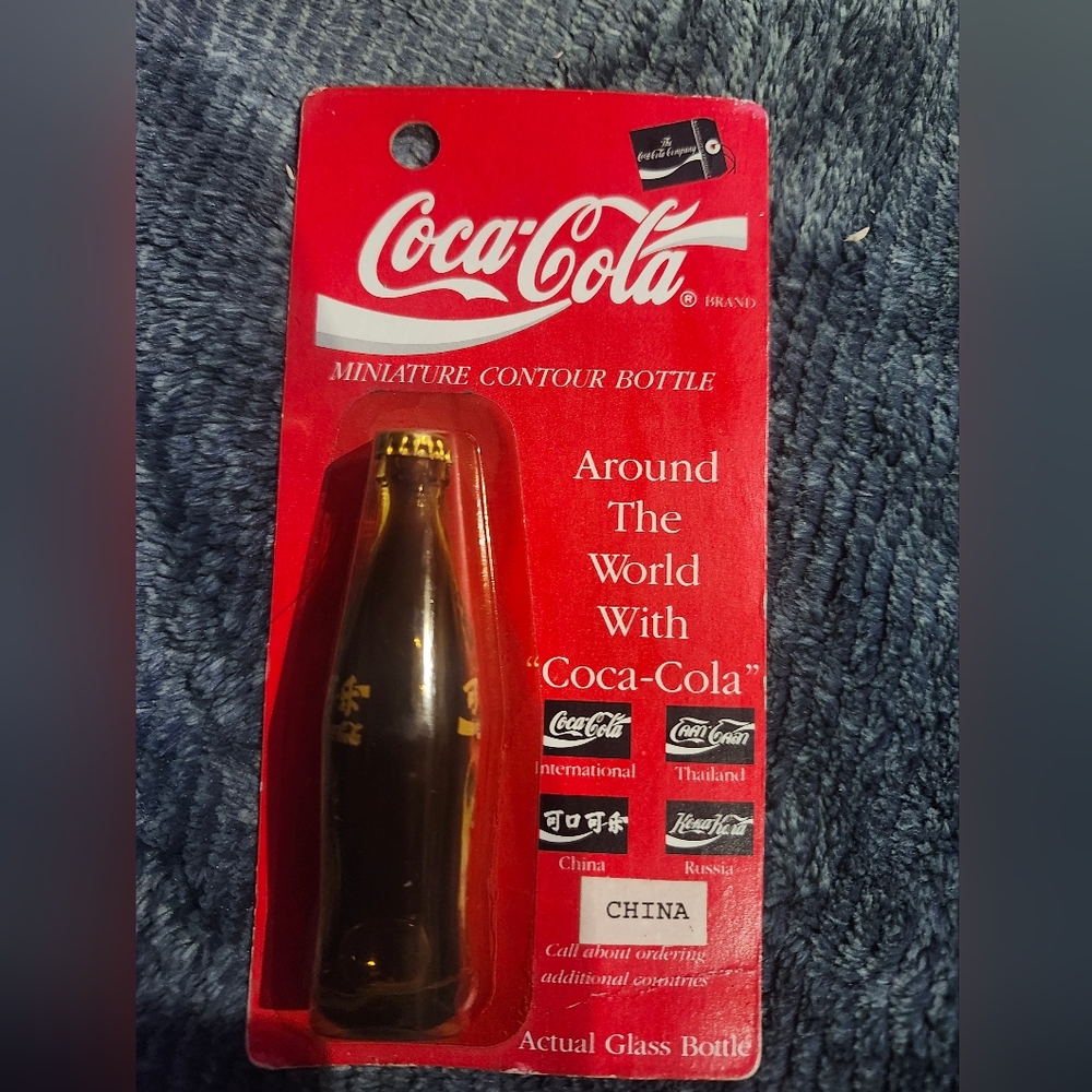 Coca Cola Miniature Contour Bottle - Red and Black